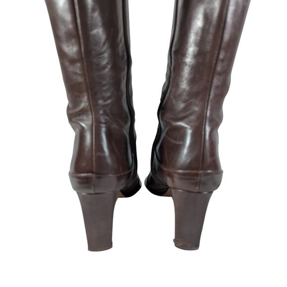 KENNETH COLE! ESPRESSO BROWN GENUINE LEATHER NIPPED POINTY TOE BOOTS! SZ 9M - Picture 11 of 13